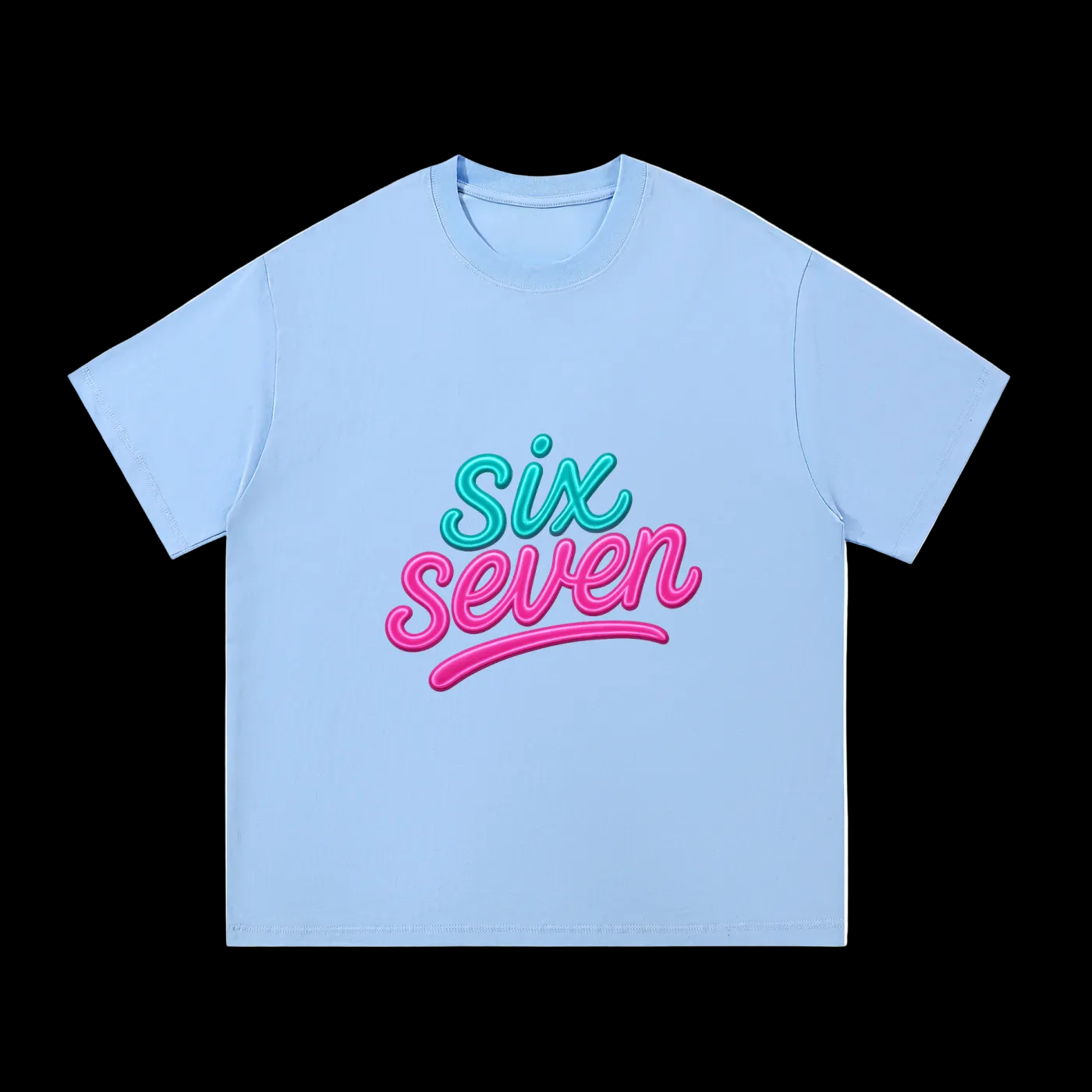 SixSeven Essential Tee – [Minimal Neon Script]